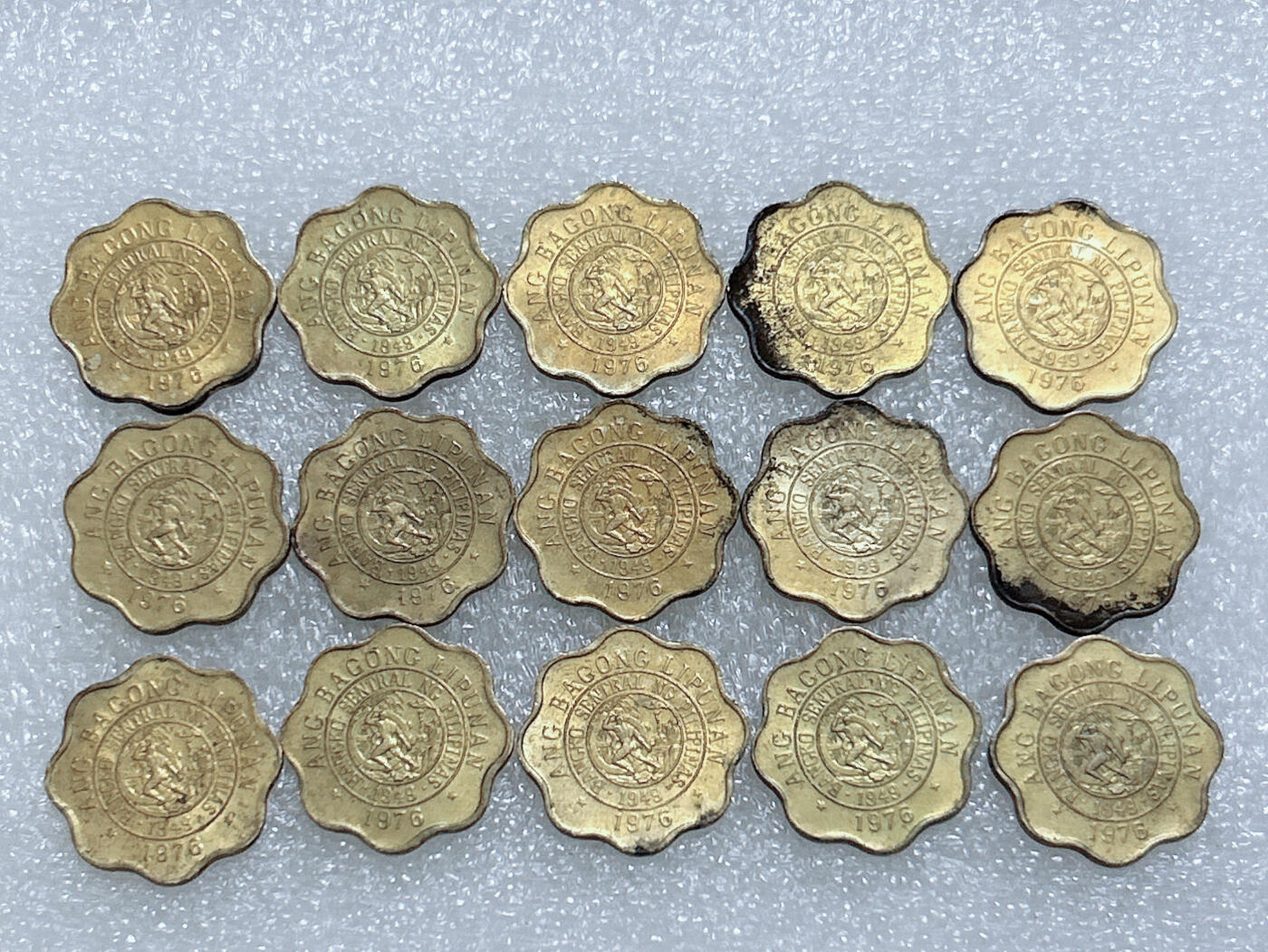 第一海外回流一元起拍收藏 散集专场  第278期 菲律宾5分铜币 15枚 原光品