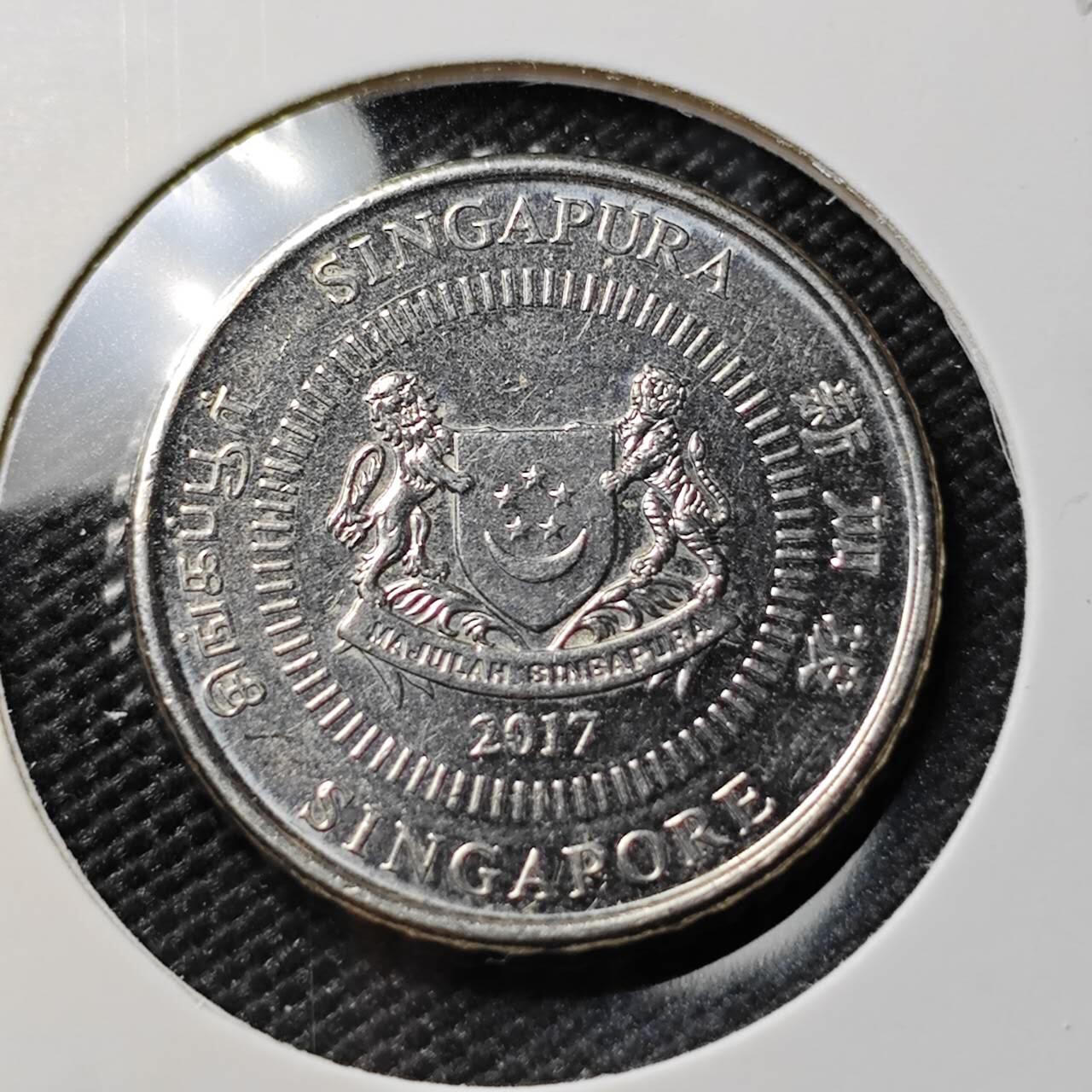 KK钱币收藏小铺 第382期  2月预留时间 周末发货 2014新加坡50分 