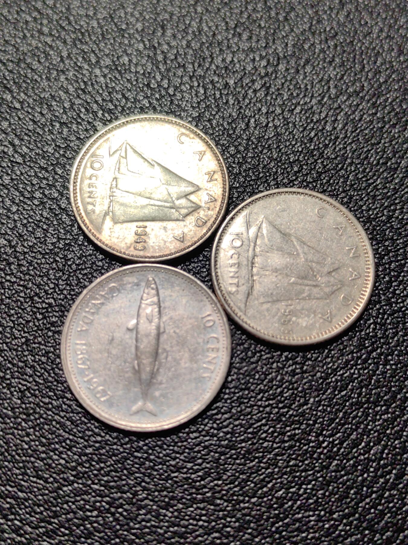 靖甫拍卖第十三场 加拿大银币三枚 7克835银质