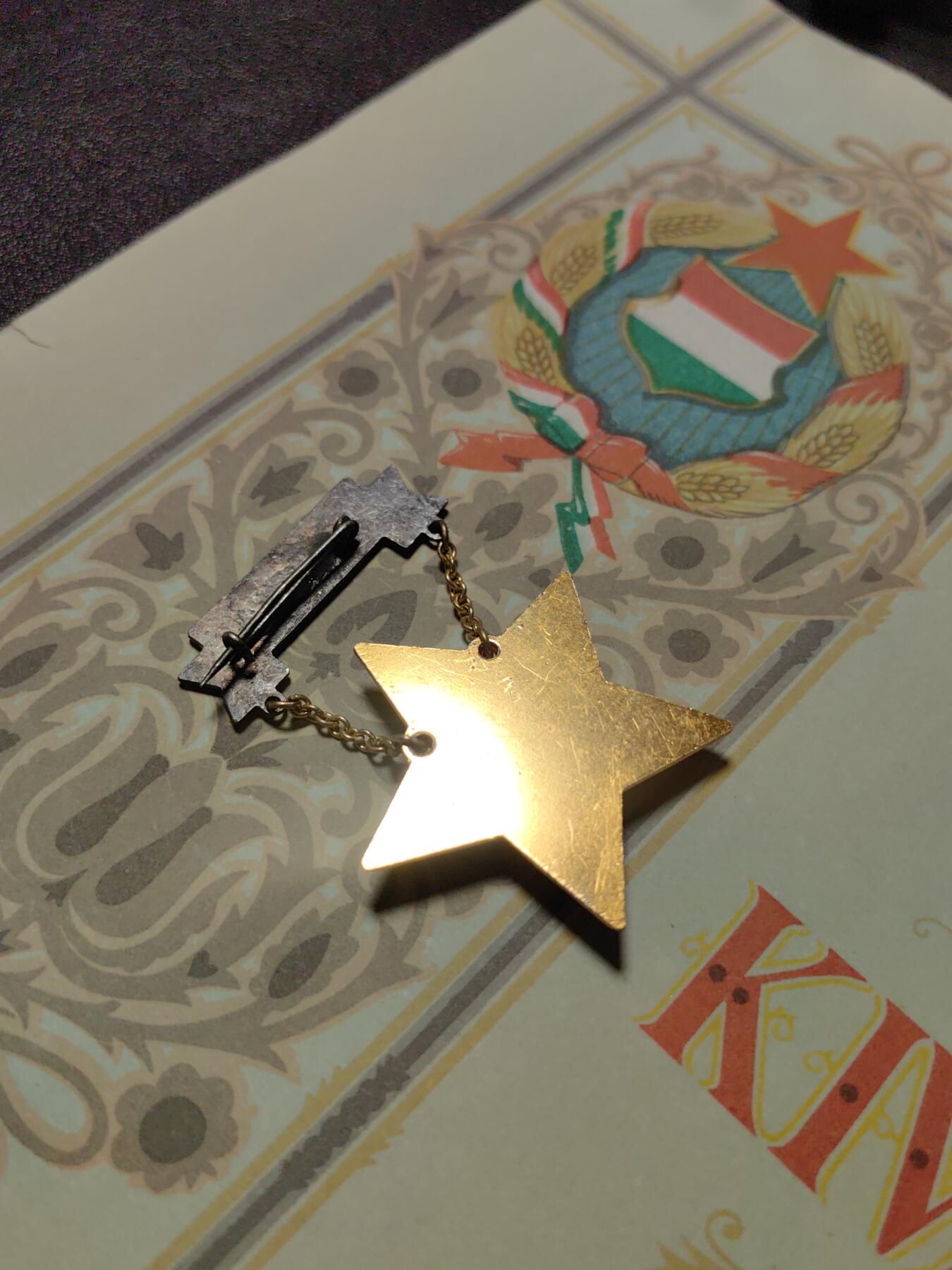 靖甫拍卖第十三场 匈牙利优秀劳动者证章带证