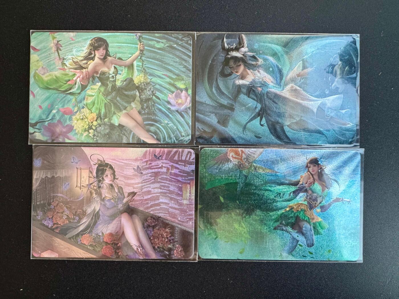 NO.18 好又多金牌大场，新店点关注不迷路！每周一站式配齐，方便凑单！（周6晚8点截拍，卖家送拍0抽成！） 宁缺卡牌 古风美女四张 都是纹理精细 人物秀美 粗闪