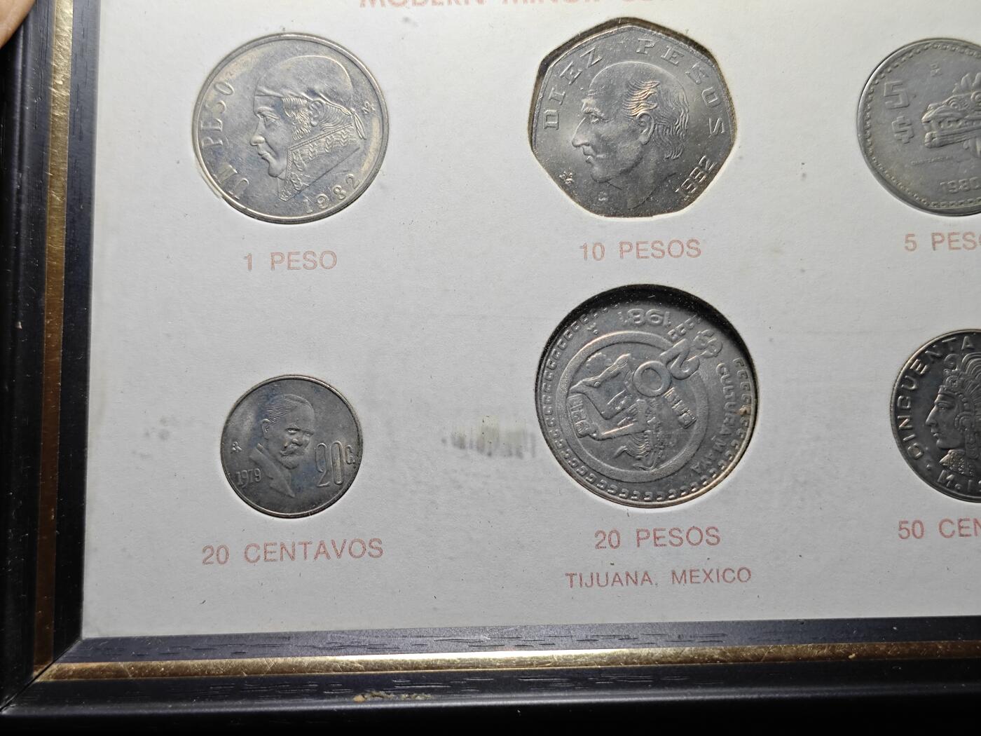 KK钱币收藏小铺 《套币 好品/批量散币专场》  2月预留时间 周末发货  墨西哥相框挂件