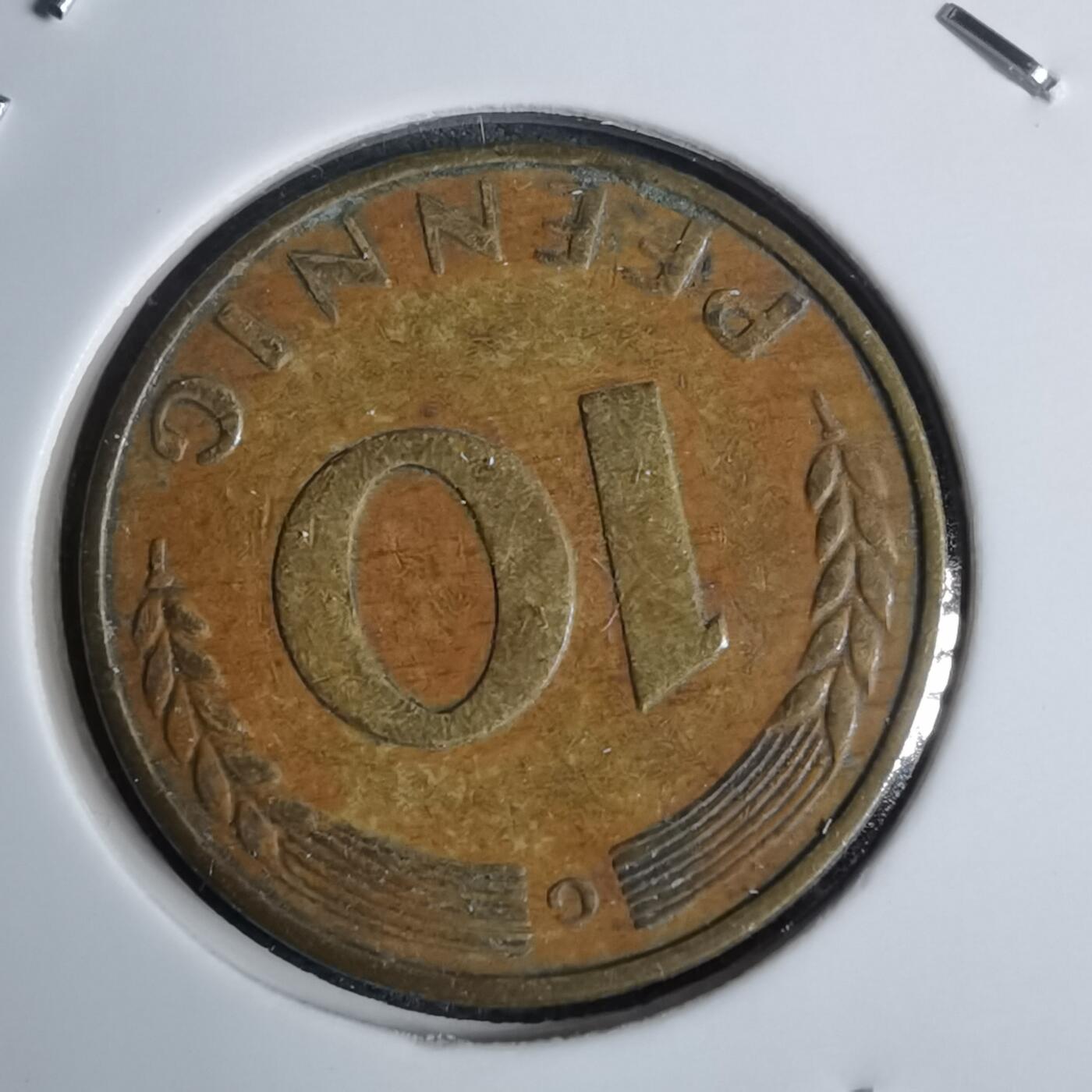 沼泽如烟--第938场 德国1950年10芬尼