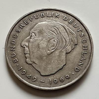 🌹外币初藏🌹🐯2025年第143场  每周二四六晚8️⃣点 接代拍 - 德国1972年J版 2马克 豪斯