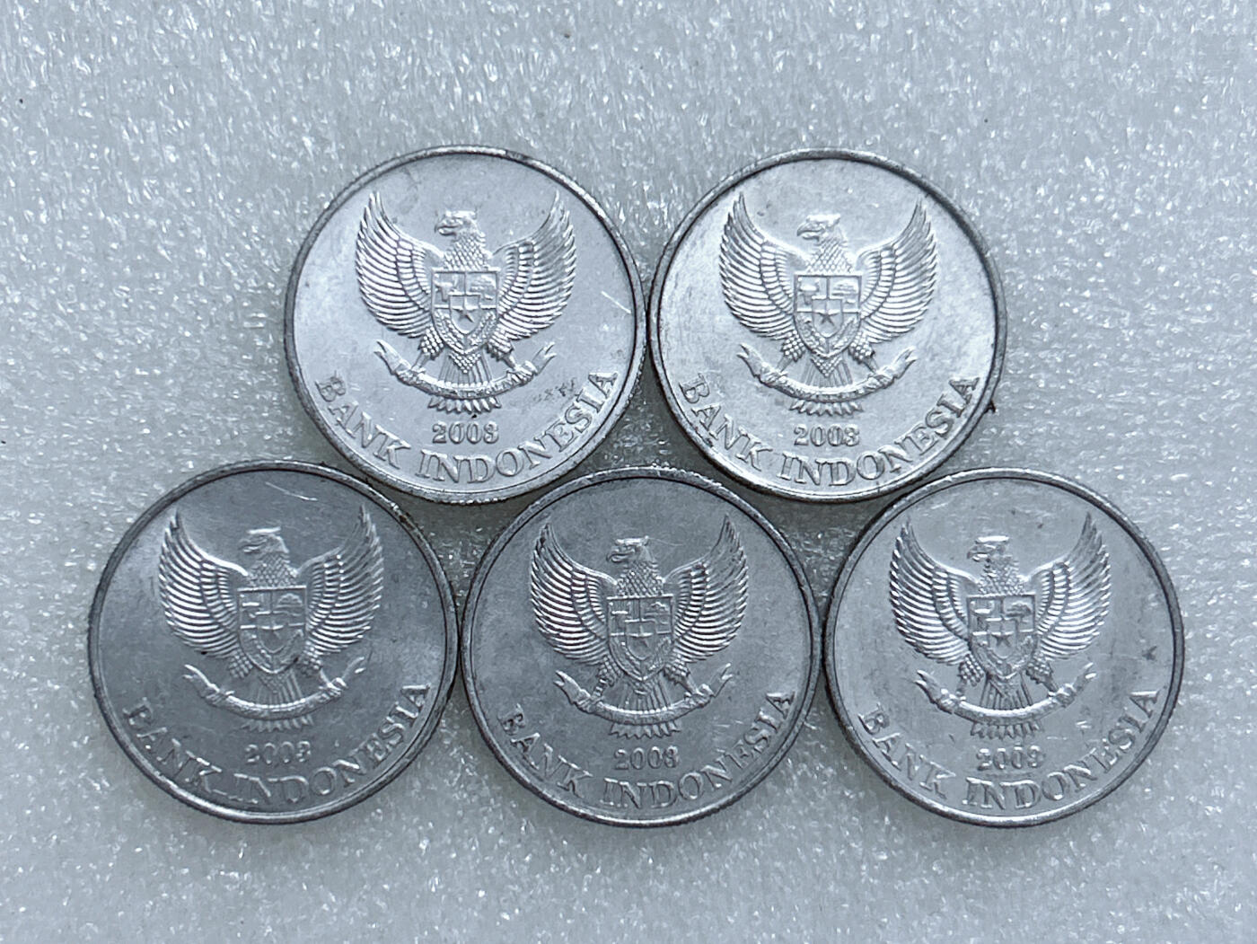 第一海外回流一元起拍收藏 散集专场  第278期 印度尼西亚500卢比铝币 5枚