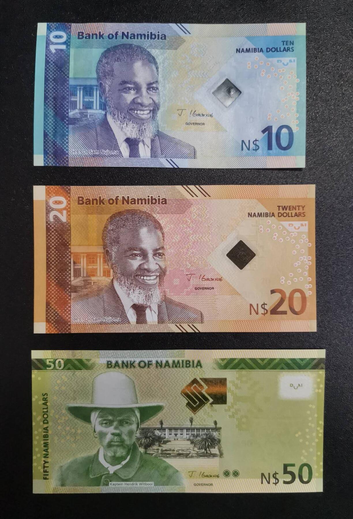 《艾美收藏》第225期-12.15周日外币精选场 纳米比亚2025年10、20、50纳元3枚全新UNC