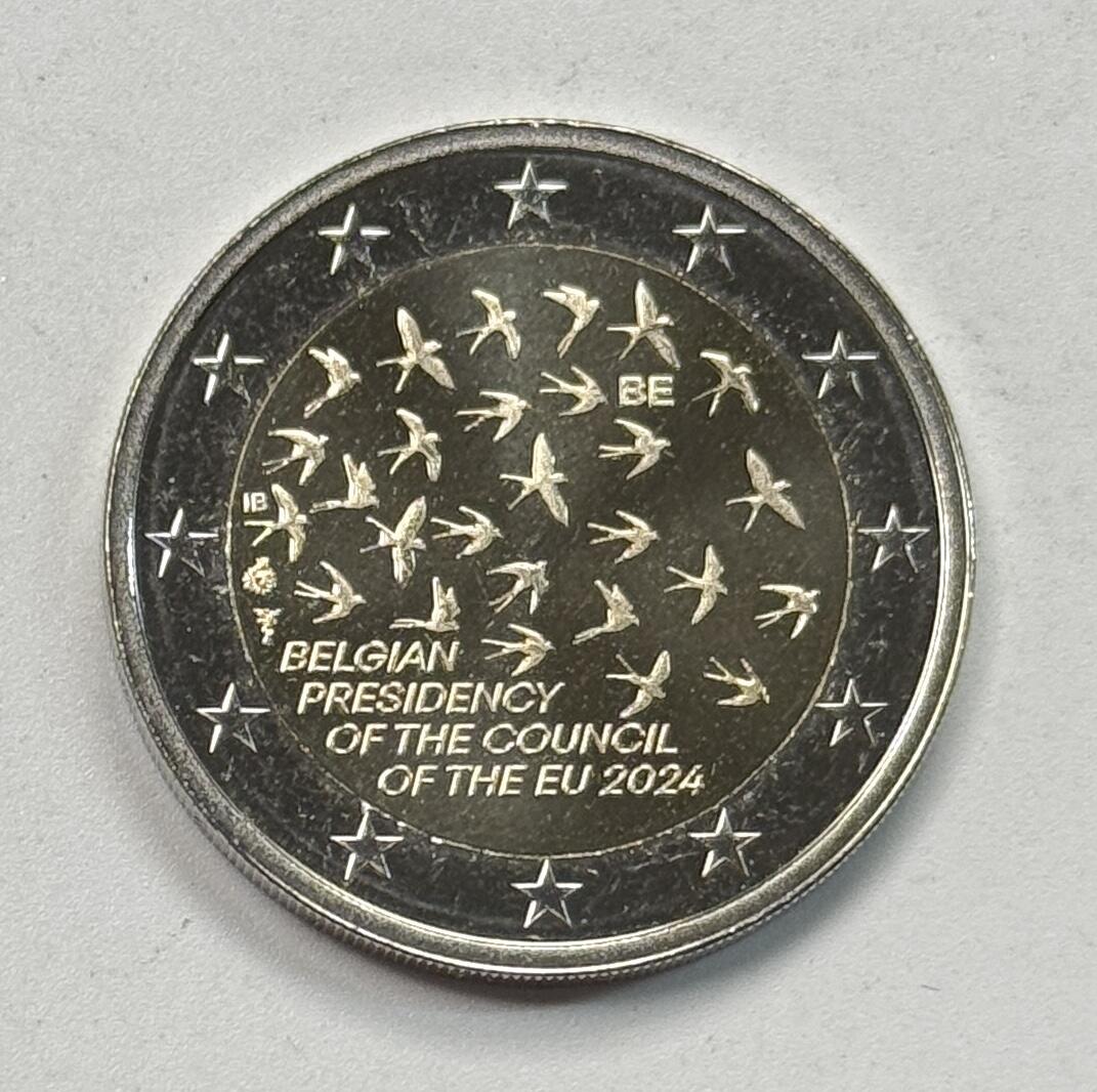 S&S Numismatic世界钱币-拍卖 第117期  比利时2024年 欧盟轮值主席国 2欧元双色纪念币
