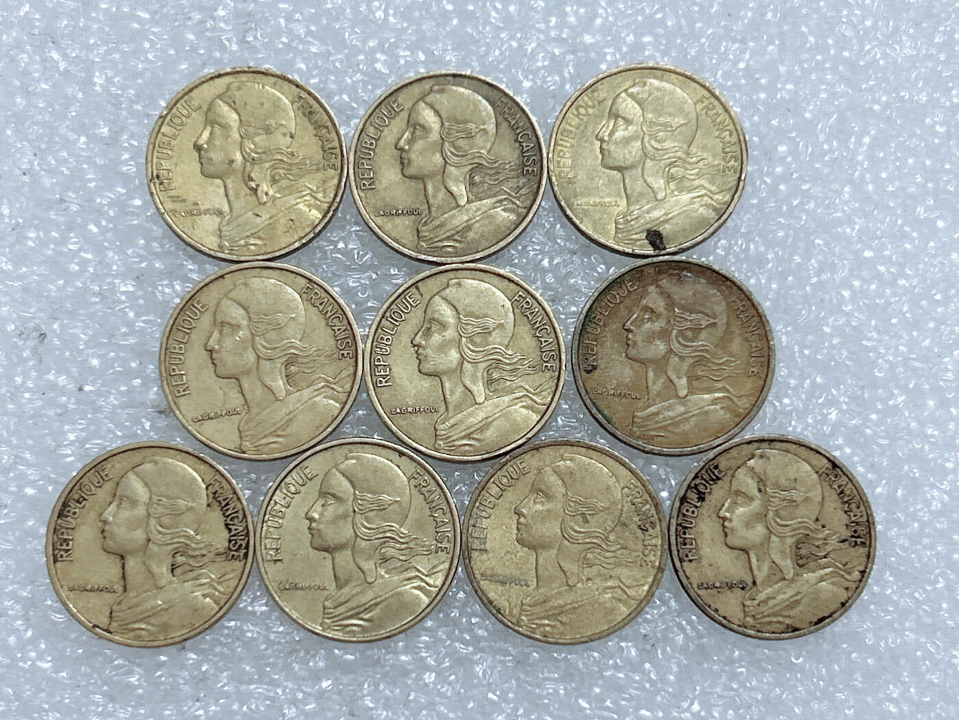 第一海外回流一元起拍收藏 散集专场  第278期 法国5法郎双色币 10枚