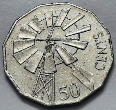 文馨钱币收藏第 286 场，圣诞节专场【 长期接收代拍品低至 0 佣金】 - 澳大利亚2002年50分 内陆年沙漠风车纪念币 31.5MM 