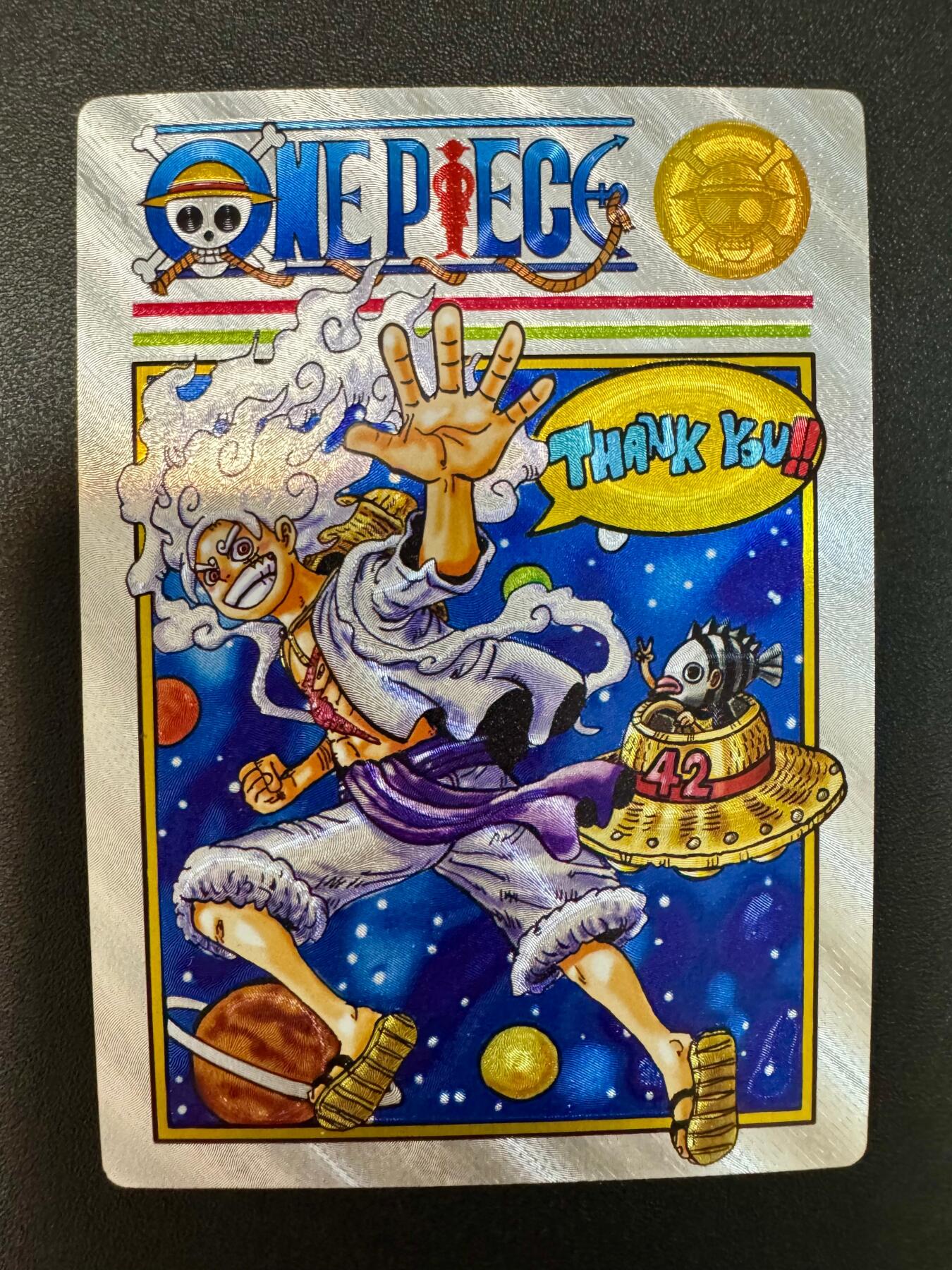 NO.18 好又多金牌大场，新店点关注不迷路！每周一站式配齐，方便凑单！（周6晚8点截拍，卖家送拍0抽成！） 奇点卡牌 海贼王漫画扉页封面 路飞 粗闪一张
