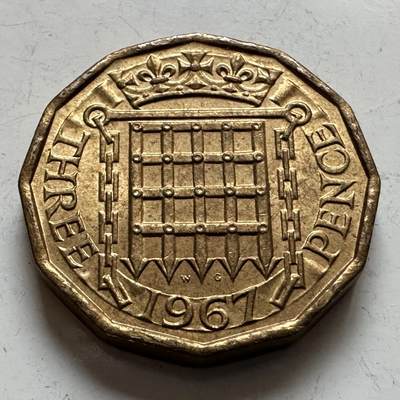 🌹外币初藏🌹🐯2025年第143场  每周二四六晚8️⃣点 接代拍 - 英国1967年 三便士