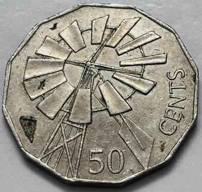 文馨钱币收藏第 286 场，圣诞节专场【 长期接收代拍品低至 0 佣金】 - 澳大利亚2002年50分 内陆年沙漠风车纪念币 31.5MM 