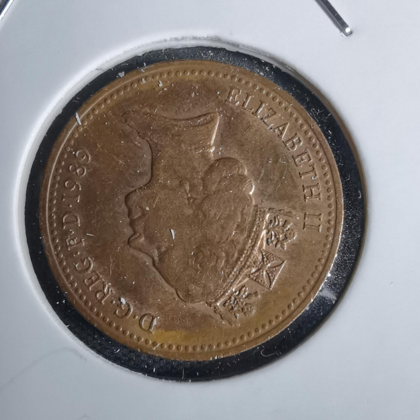 沼泽如烟--第938场 英国1989年1便士