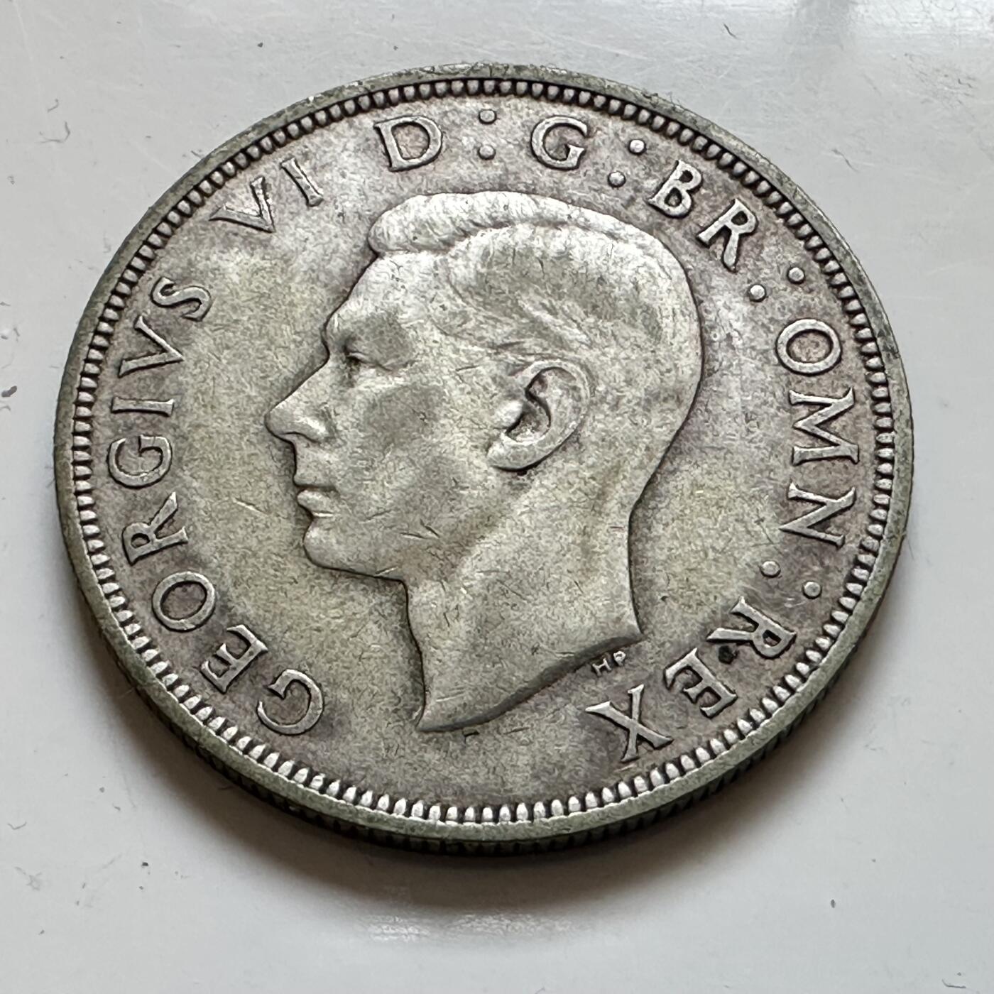 🌹外币初藏🌹🐯2025年第143场  每周二四六晚8️⃣点 接代拍 英国1940年半克郎银币 14.1克50%银