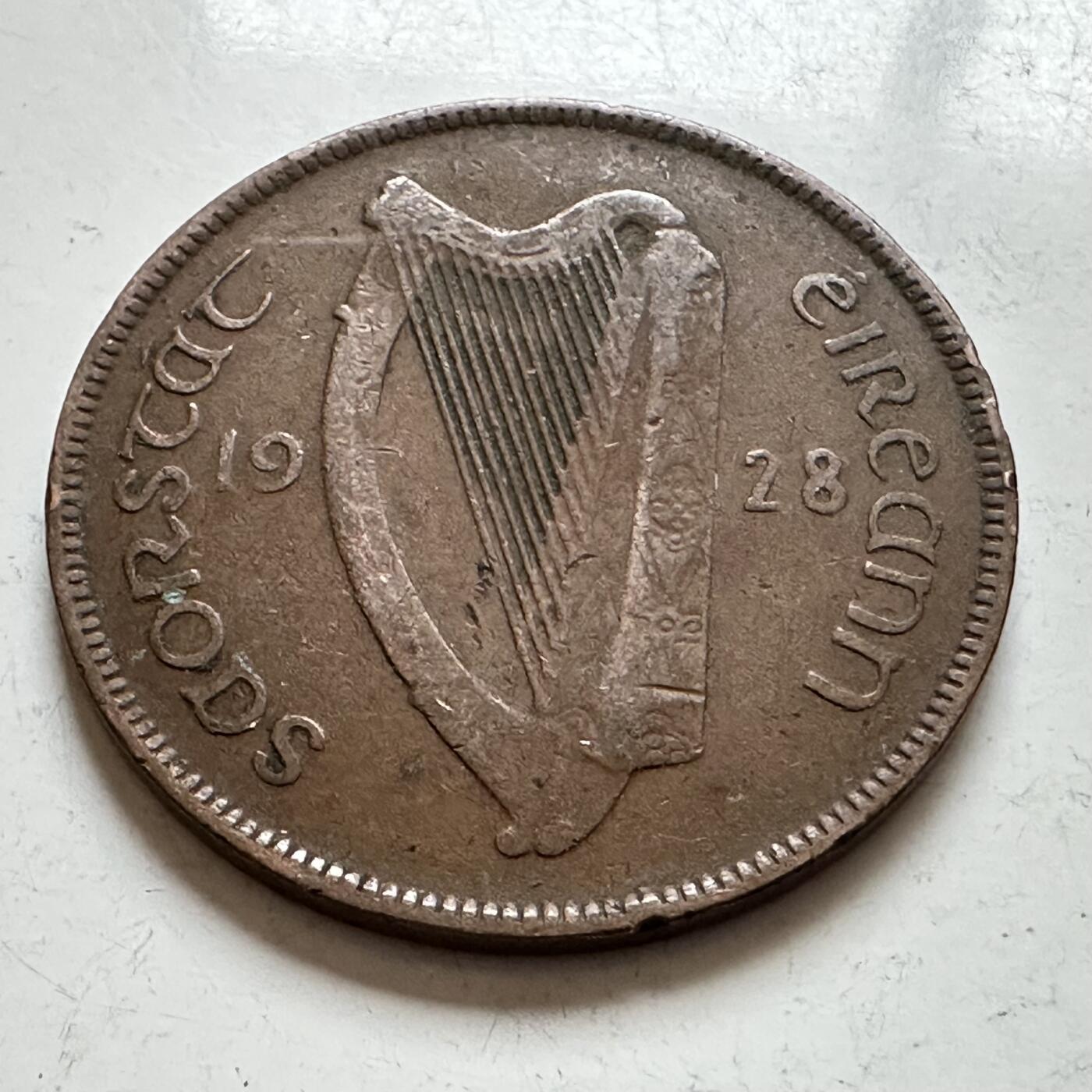 🌹外币初藏🌹🐯2025年第143场  每周二四六晚8️⃣点 接代拍 爱尔兰1928年一便士