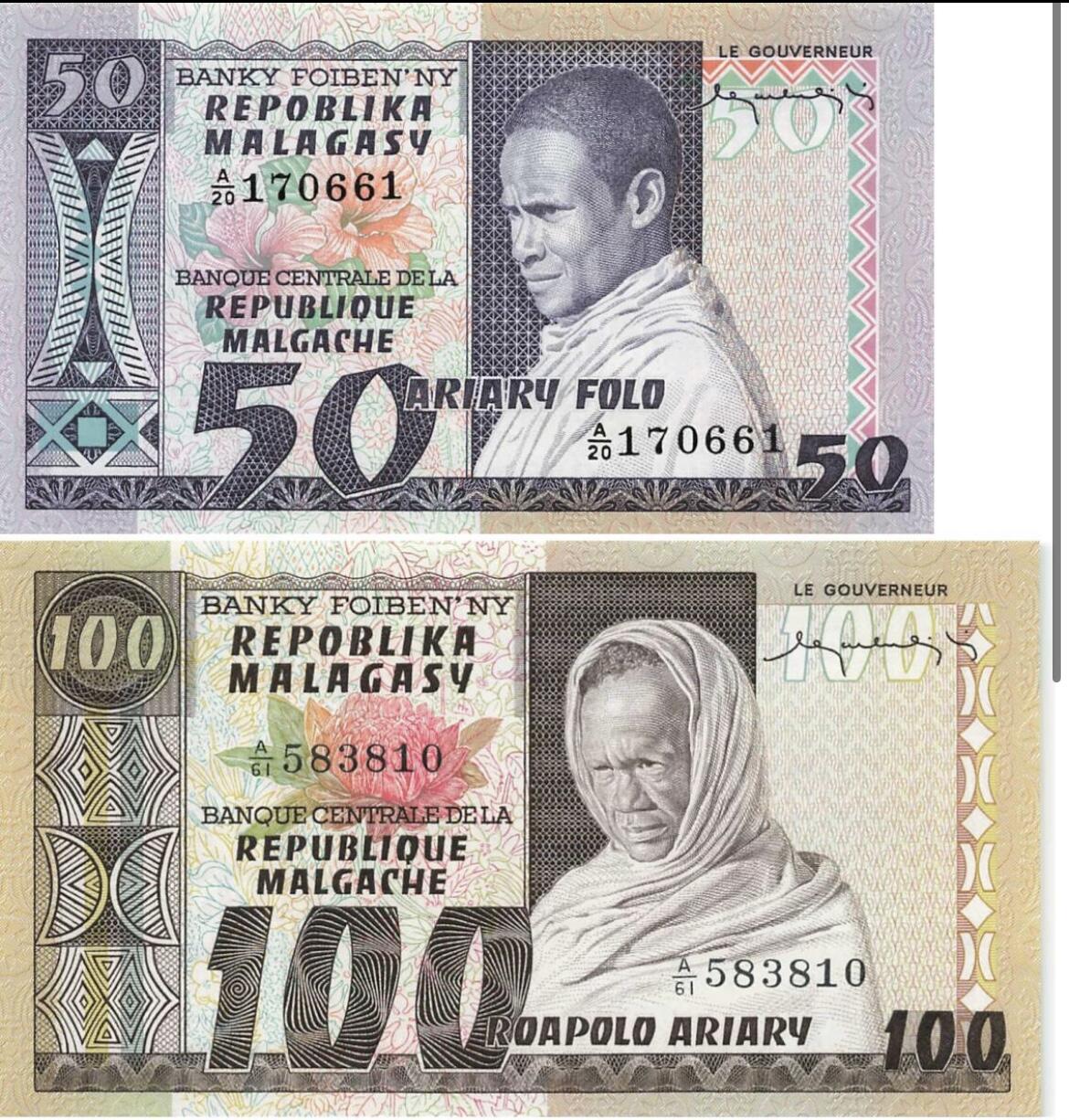 小福收藏拍卖第197期 裸钞场 本期有多张豹子号靓号 百慕大03年50元纪念钞百位号 马来亚和英属婆罗洲开国第一张纸币大冠女王 马来亚 41年1元英王乔六 法属太平洋10000法郎 捷克1000克朗纪念钞千位号  卢森堡 1000法郎  萨尔瓦多样钞 匈牙利 法罗群岛 危地马拉等多国精美纸币 马达加斯加 1974-75年 50法郎 +100法郎 无47 1组2张 unc