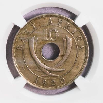 NGC-AU55 1920H英属东非10分镍币 总筋 - NGC-AU55 1920H英属东非10分镍币 总筋