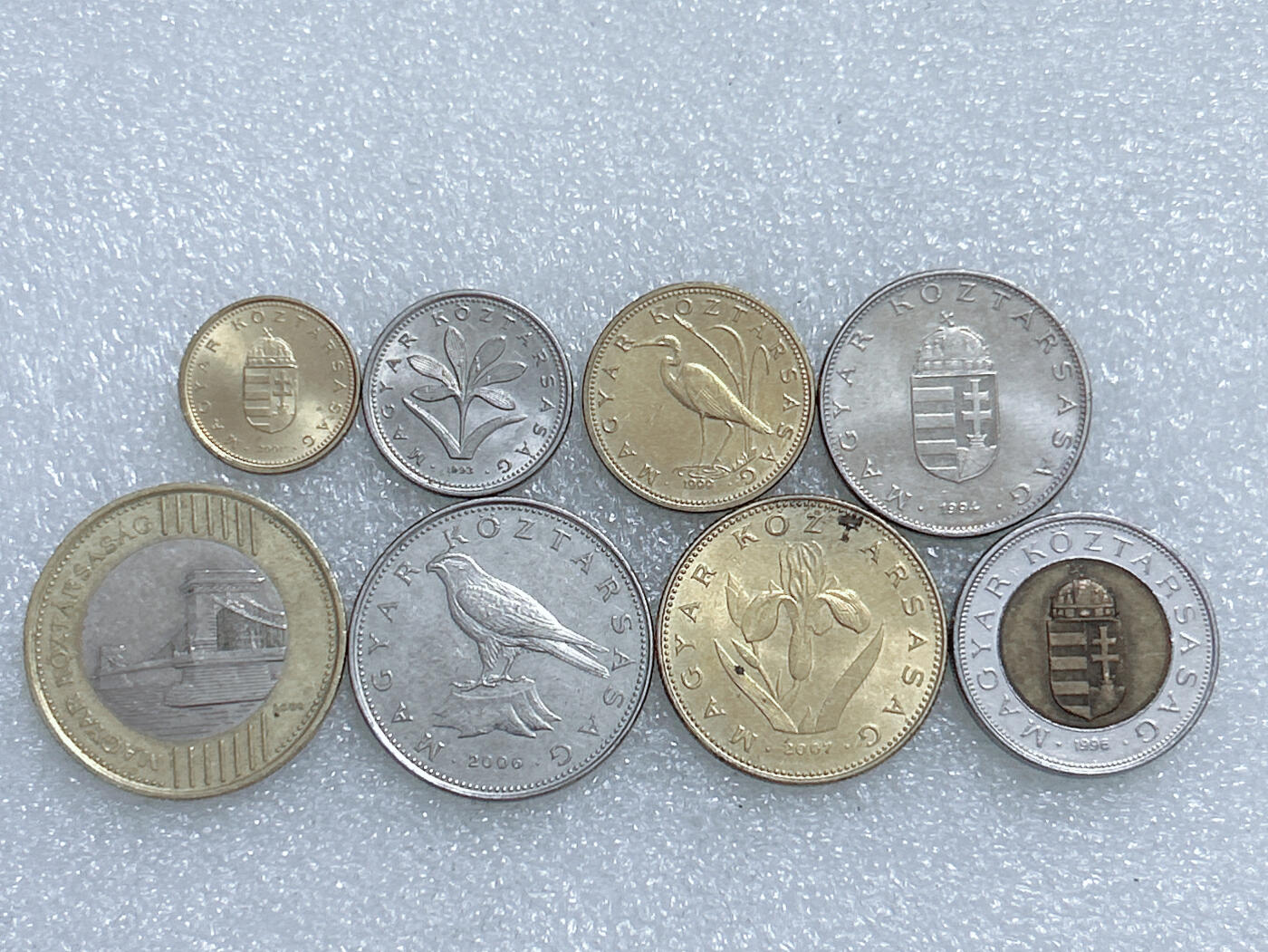 第一海外回流一元起拍收藏 散集专场  第278期 匈牙利硬币8枚大全套 原光带光品