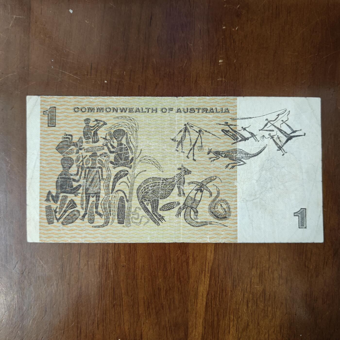 1983年版澳大利亚1圆纸币女王钞 澳州流通品原票原图片
