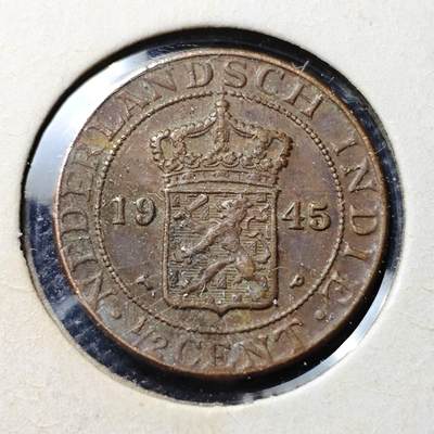 KK钱币收藏小铺 第382期  2月预留时间 周末发货 - 1945荷属东印度1分