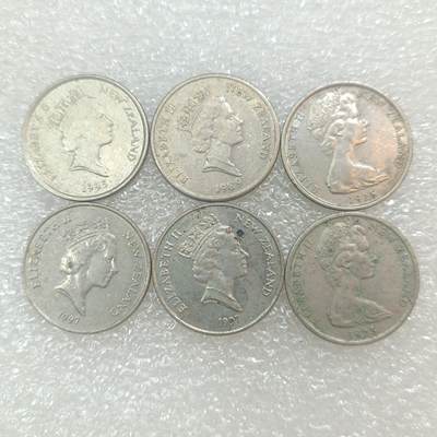 君烨收藏 0元起拍 散币场 每天一场 可留存 第29场 周日发货 21新西兰5分6个