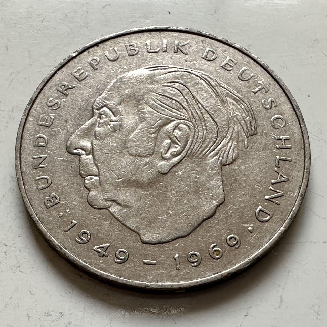 🌹外币初藏🌹🐯2025年第143场  每周二四六晚8️⃣点 接代拍 德国1977年J版 2马克 豪斯