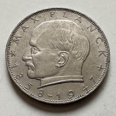 🌹外币初藏🌹🐯2025年第143场  每周二四六晚8️⃣点 接代拍 - 德国1970年J版 2马克 普朗克