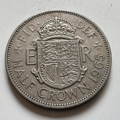 🌹外币初藏🌹🐯2025年第143场  每周二四六晚8️⃣点 接代拍 - 英国1965年半克郎 