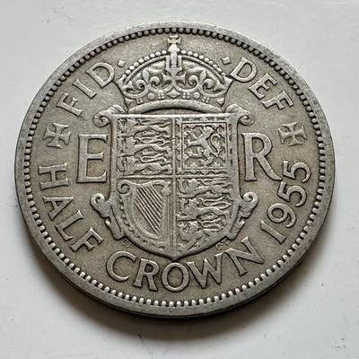 🌹外币初藏🌹🐯2025年第143场  每周二四六晚8️⃣点 接代拍 - 英国1955年半克郎 