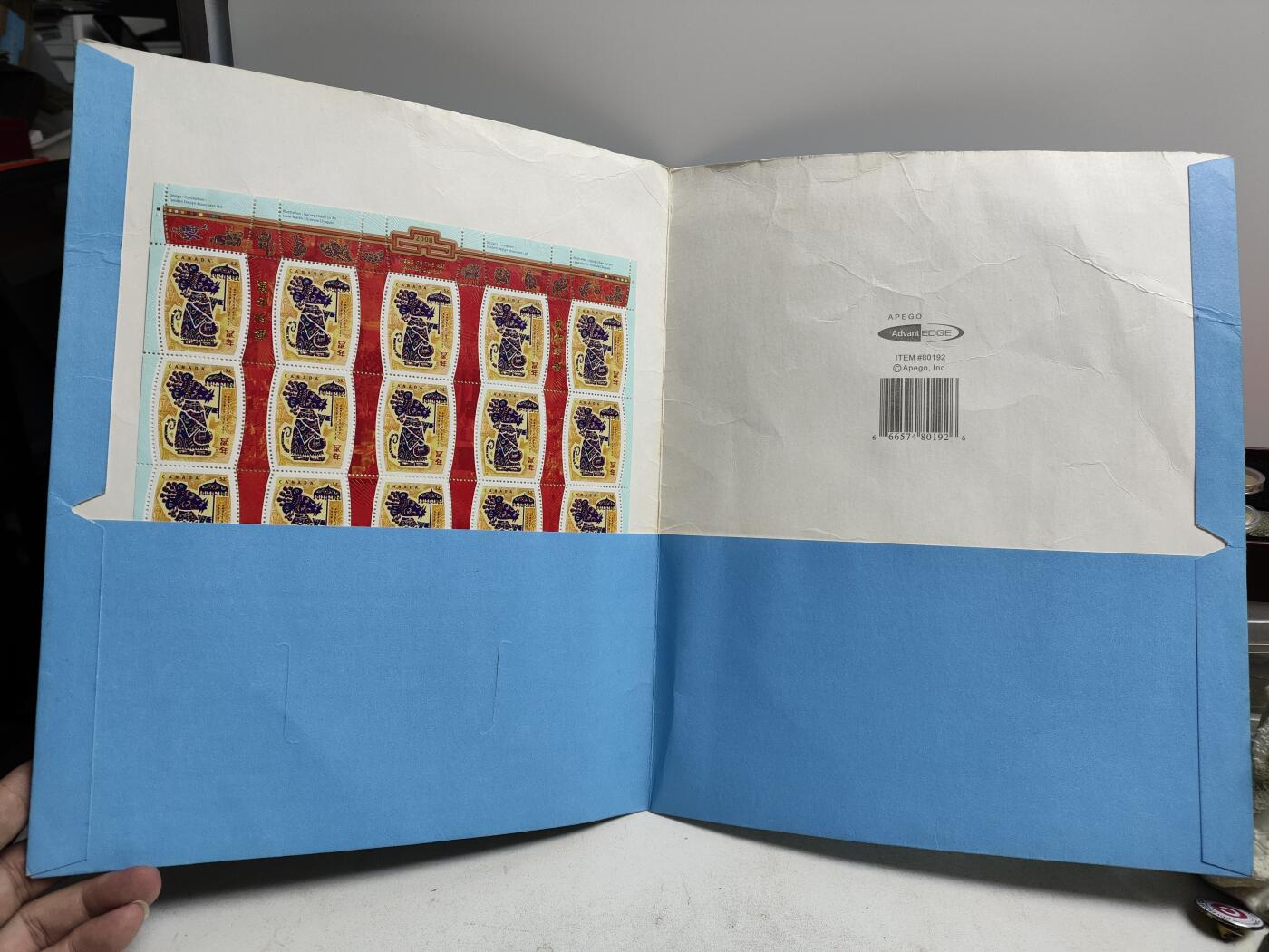 邮册邮折 加拿大邮票 2008年 生肖鼠年大版票 全新原胶