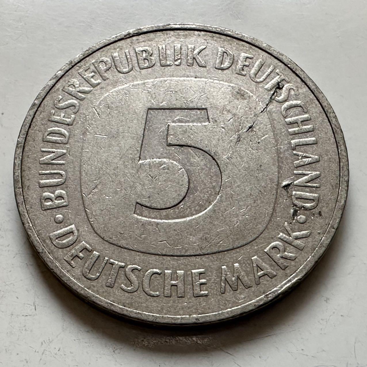 🌹外币初藏🌹🐯2025年第143场  每周二四六晚8️⃣点 接代拍 德国1983年J版5马克