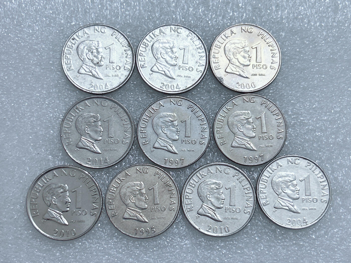 第一海外回流一元起拍收藏 散集专场  第278期 菲律宾1比索硬币 10枚