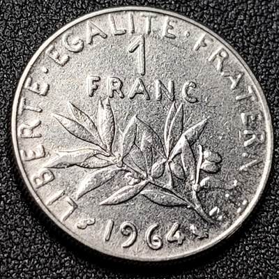 泉币菌-第151场-精品福利场 - 1964 法国1法郎播种女神24mm