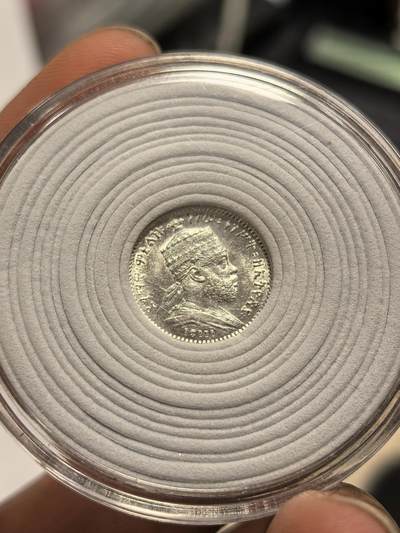 博洋堂世界钱币拍卖第153期（全场包邮） - 埃塞俄比亚1903年1Gersh，835银，原卷原拆，转光极强，深打细节完整，人像炯炯有神，狮子全脸，底板模具抛光线和机铸纹清晰可见，埃塞币普遍弱打，这枚打制完美，非常难得，送评可搏高分