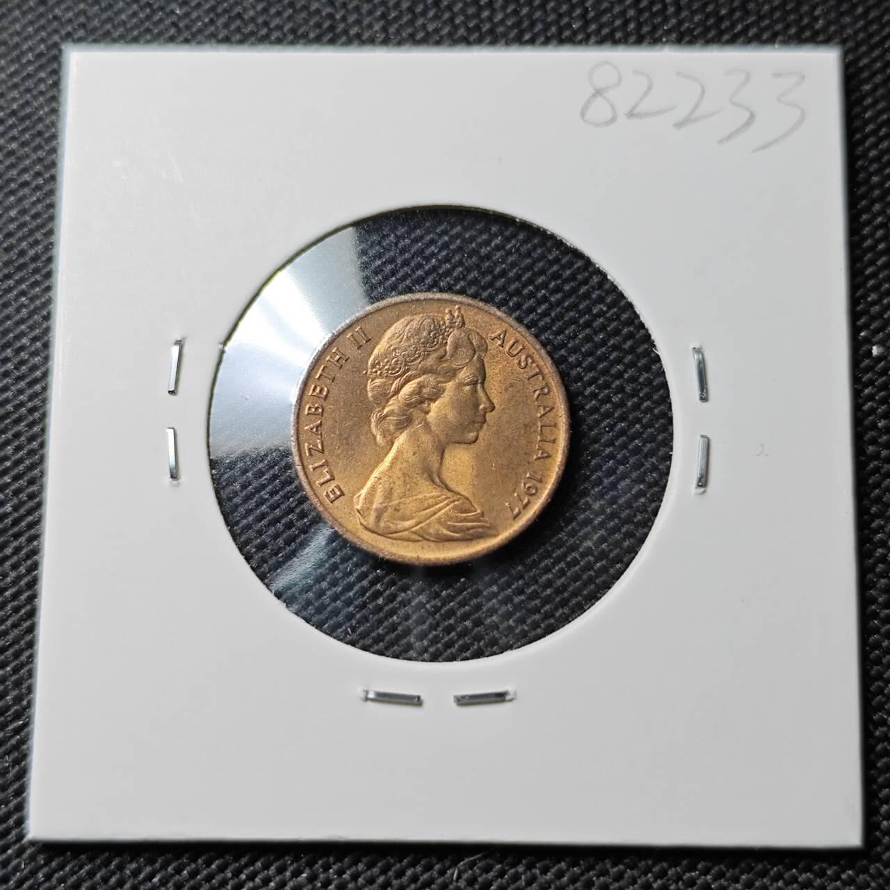 KK钱币收藏小铺 第382期  2月预留时间 周末发货 1977澳大利亚1分 好品