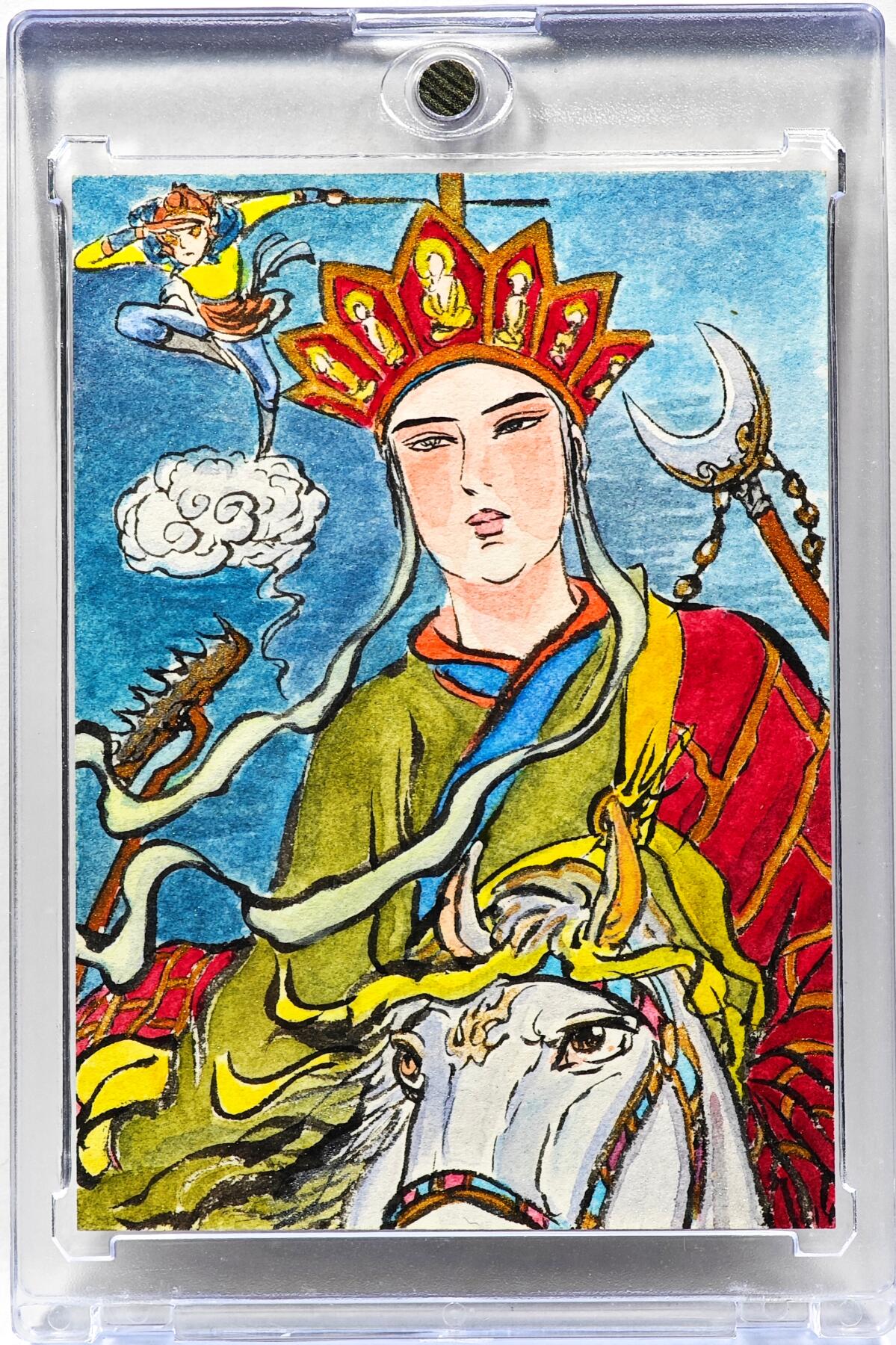 白泽拍卖卡牌手绘专场第30期（白金之夜 跨年大拍） 2025 权迎东手绘卡 西游  权迎东亲签 卡砖封装