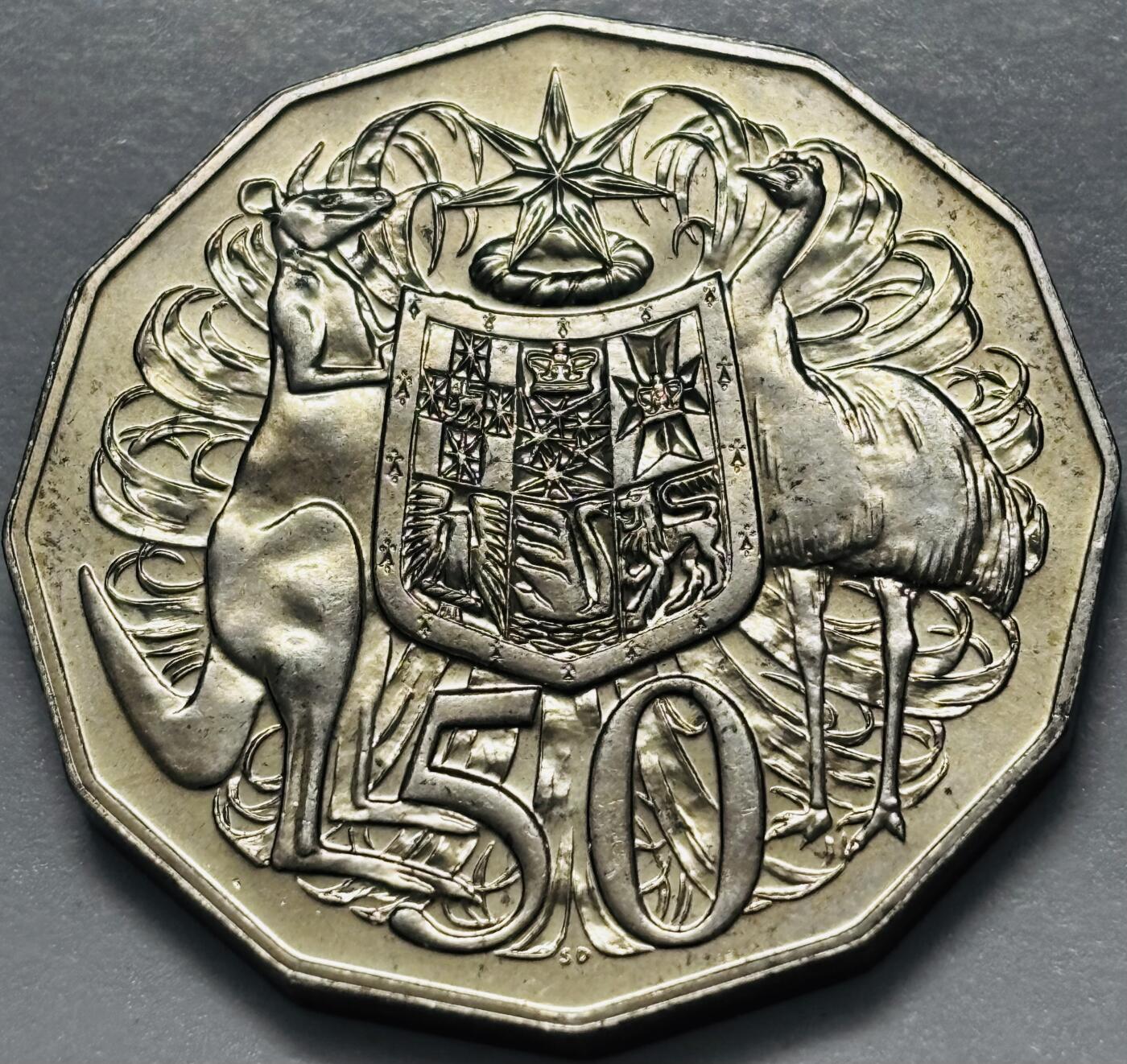 文馨钱币收藏第 286 场，圣诞节专场【 长期接收代拍品低至 0 佣金】 原光带彩 1999 年澳大利亚 50 分