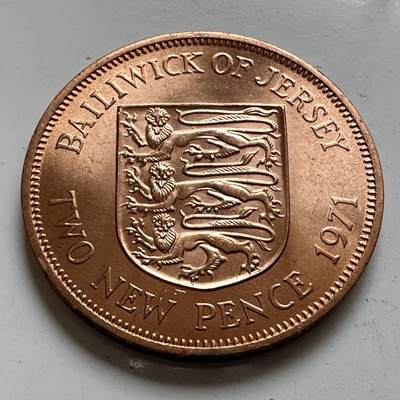 🌹外币初藏🌹🐯2025年第143场  每周二四六晚8️⃣点 接代拍 - 泽西岛1971年2便士