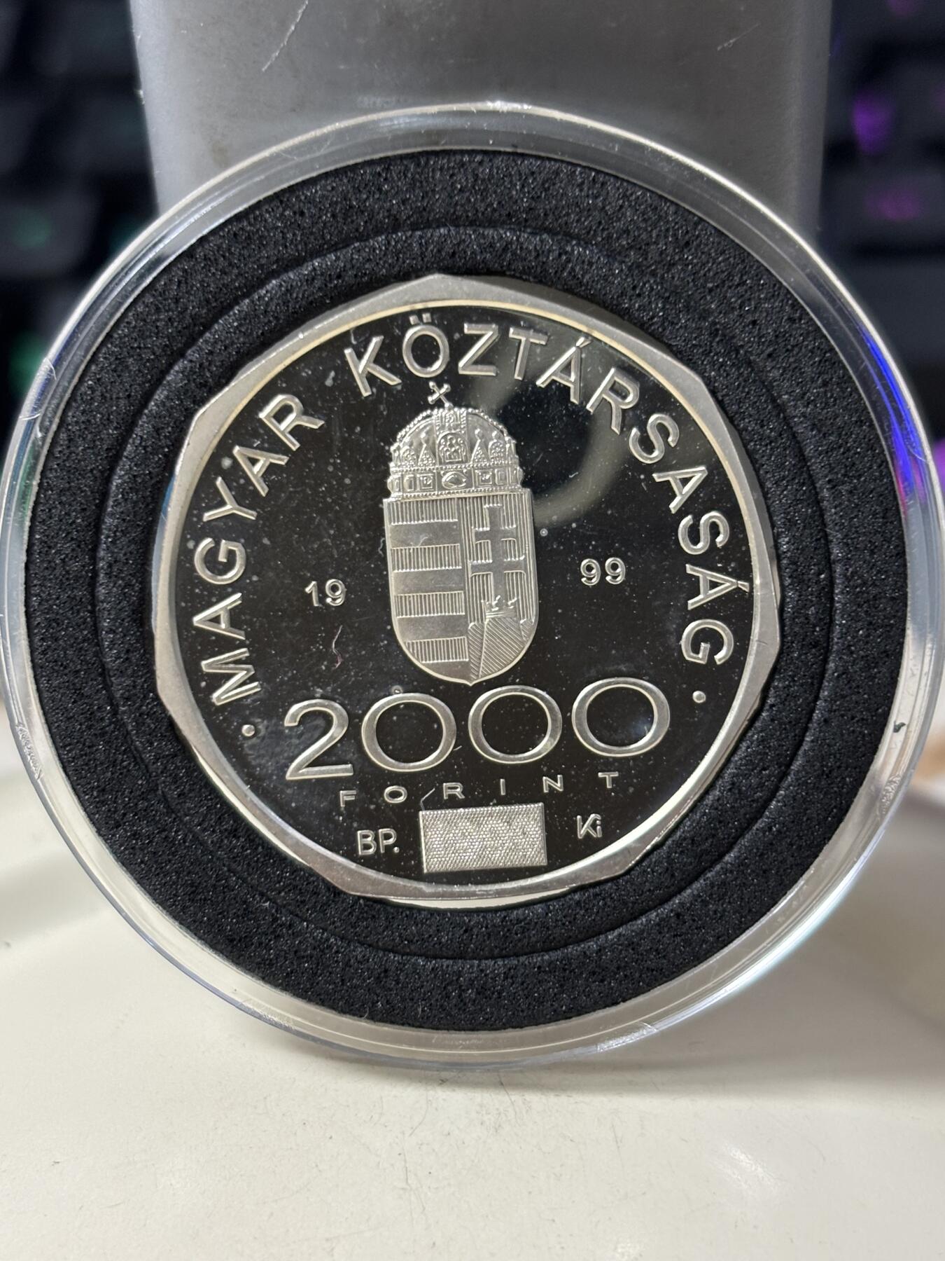 第185期拍卖 匈牙利1999年迎接千禧年思想者纪念银币，20克，925银，银价277元