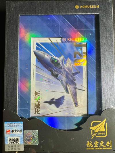 NO.18 好又多金牌大场，新店点关注不迷路！每周一站式配齐，方便凑单！（周6晚8点截拍，卖家送拍0抽成！） - 卡游 K9博物馆 歼20典藏卡 长空威龙 全新未拆一盒（典藏卡+卡砖+说明书）