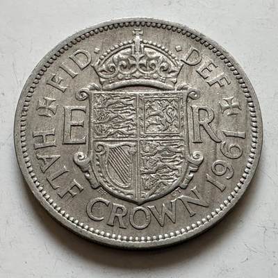 🌹外币初藏🌹🐯2025年第143场  每周二四六晚8️⃣点 接代拍 - 英国1961年半克郎 