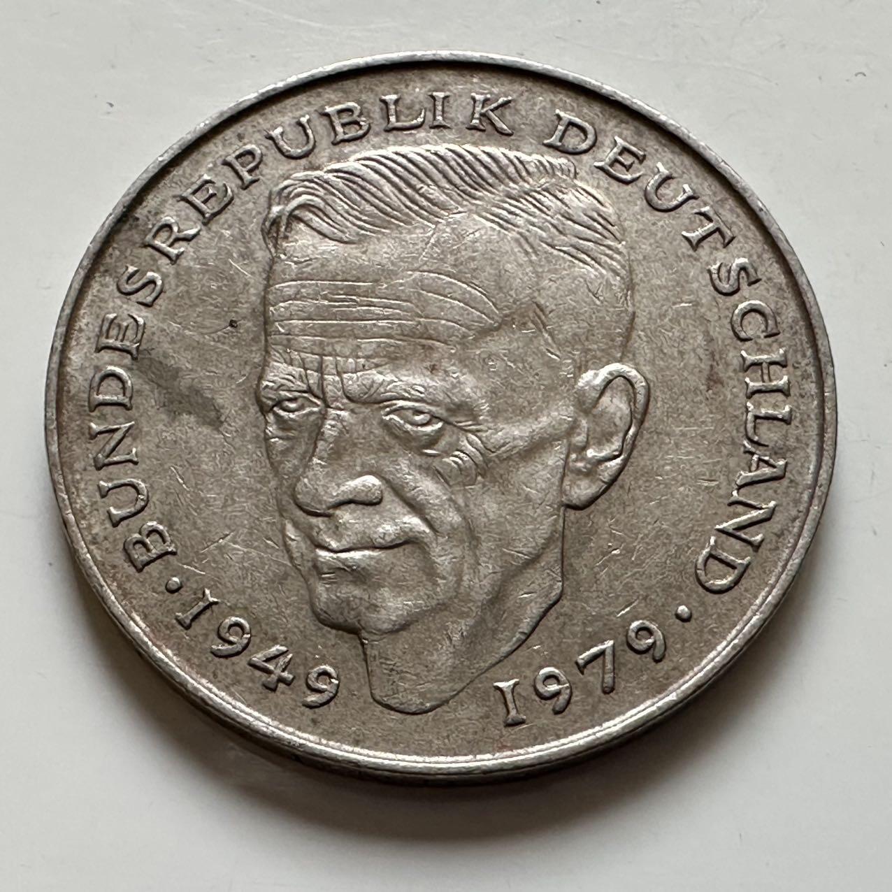 🌹外币初藏🌹🐯2025年第143场  每周二四六晚8️⃣点 接代拍 德国1979年G版 2马克 德国前总理舒马赫