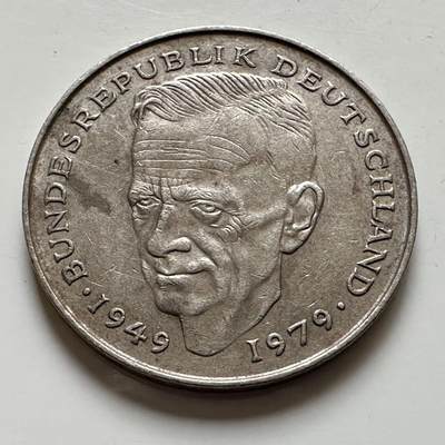 🌹外币初藏🌹🐯2025年第143场  每周二四六晚8️⃣点 接代拍 - 德国1979年G版 2马克 德国前总理舒马赫