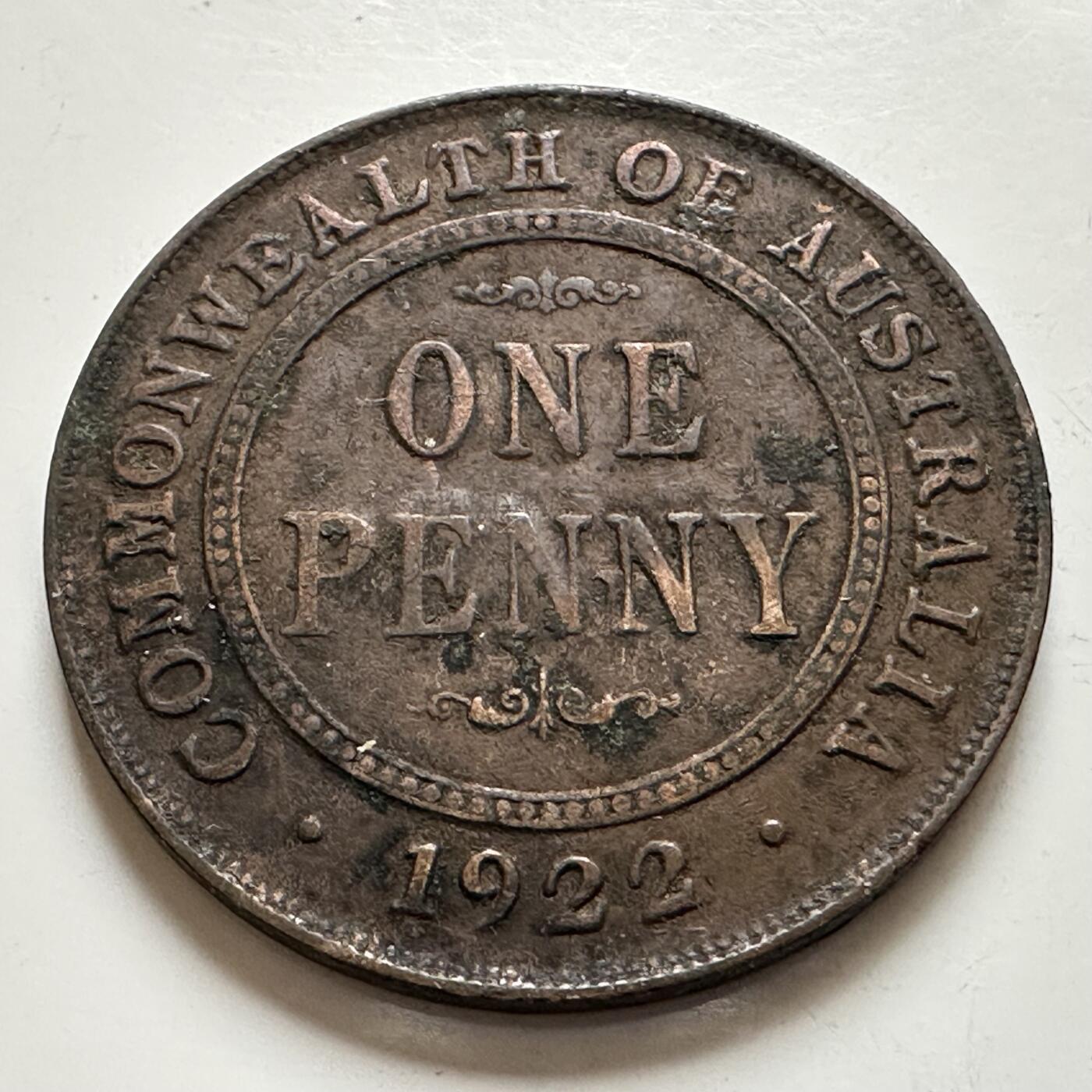 🌹外币初藏🌹🐯2025年第143场  每周二四六晚8️⃣点 接代拍 澳大利亚1922年一便士