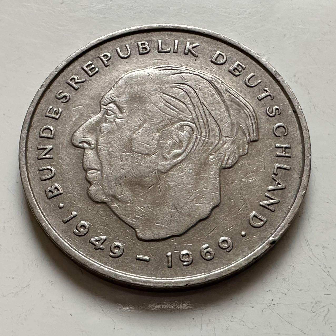 🌹外币初藏🌹🐯2025年第143场  每周二四六晚8️⃣点 接代拍 德国1976年G版 2马克 豪斯