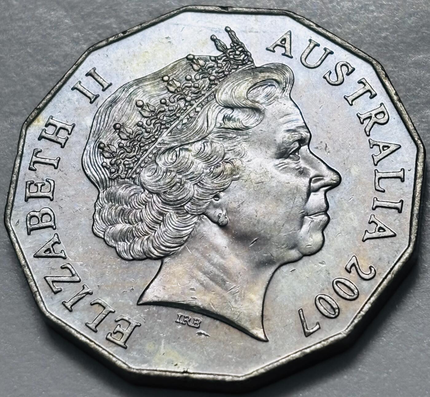 文馨钱币收藏第 286 场，圣诞节专场【 长期接收代拍品低至 0 佣金】 原光好品 2007 年澳大利亚 50 分