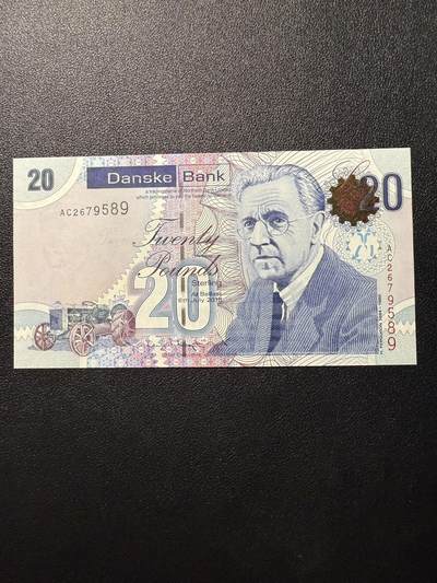 第14期 库存低价起拍 - 北爱尔兰 丹斯克银行 2016年 20镑 全新unc