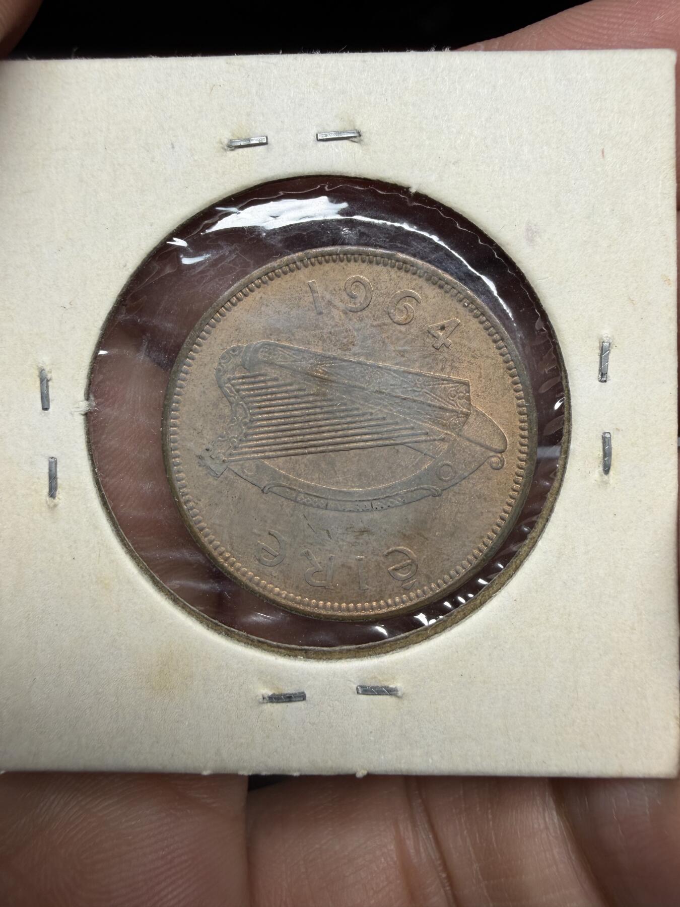 2025年集古藏今外币拍卖第十一期-第2场—（总第292拍），可以寄存60天，满160元包邮。 1964年爱尔兰1/2便士