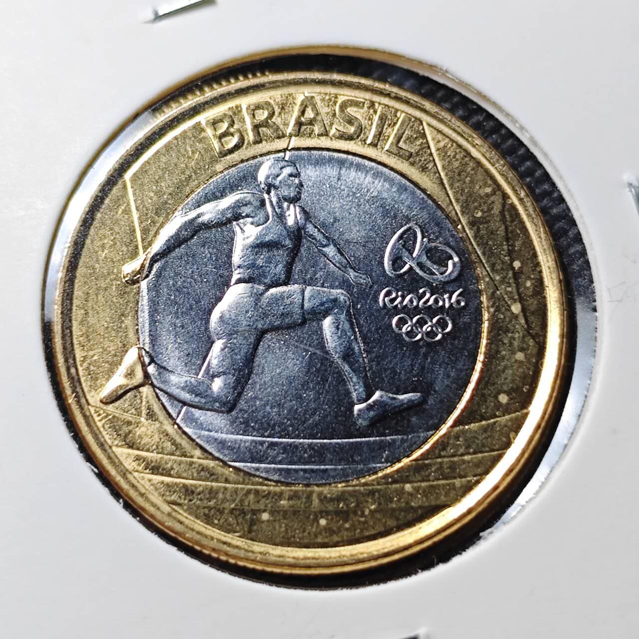 KK钱币收藏小铺 第382期  2月预留时间 周末发货  2014巴西1瑞尔纪念币 好品