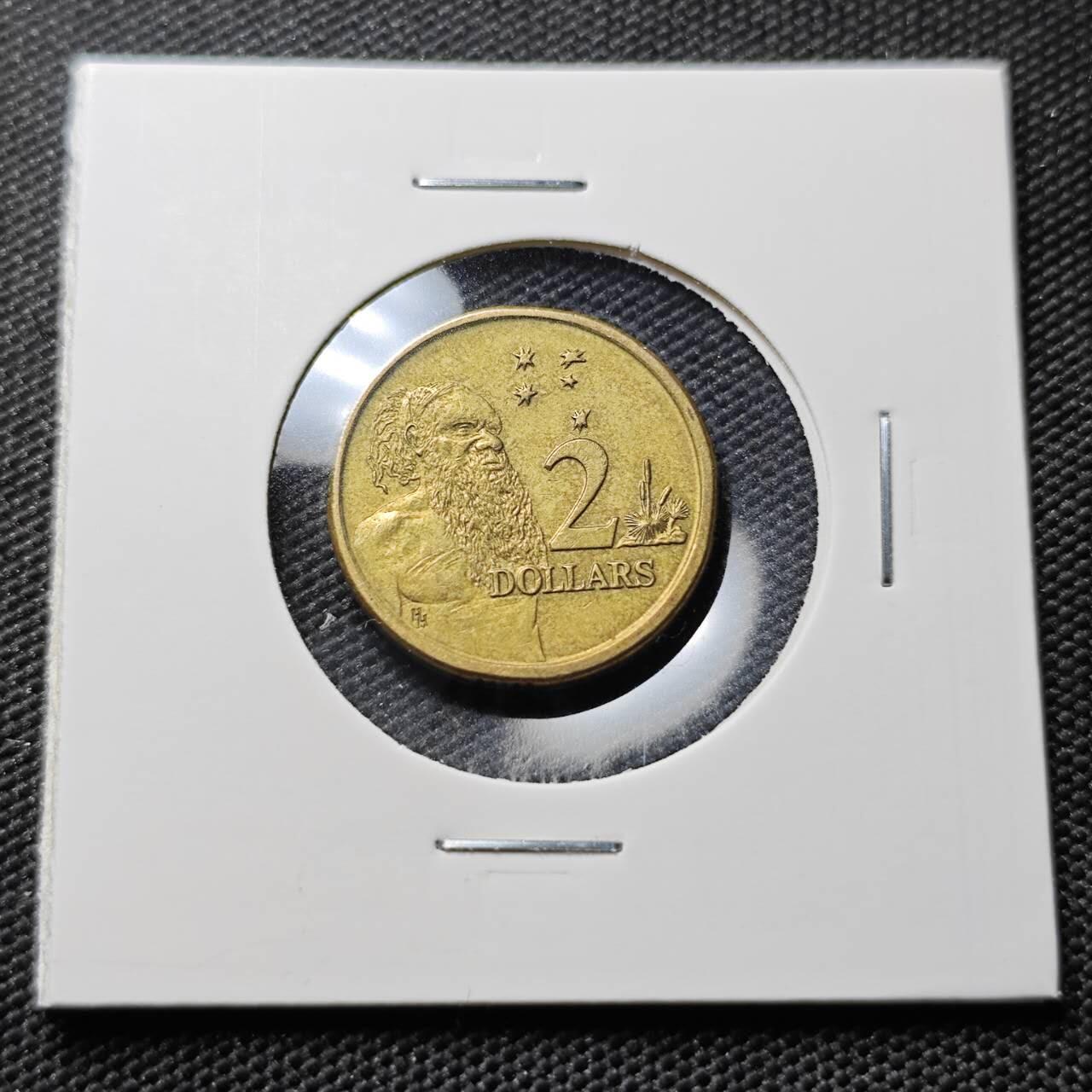 KK钱币收藏小铺 第382期  2月预留时间 周末发货 1988澳大利亚土著人2元 